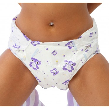 PURPLE TEDDY BEAR DIAPERS