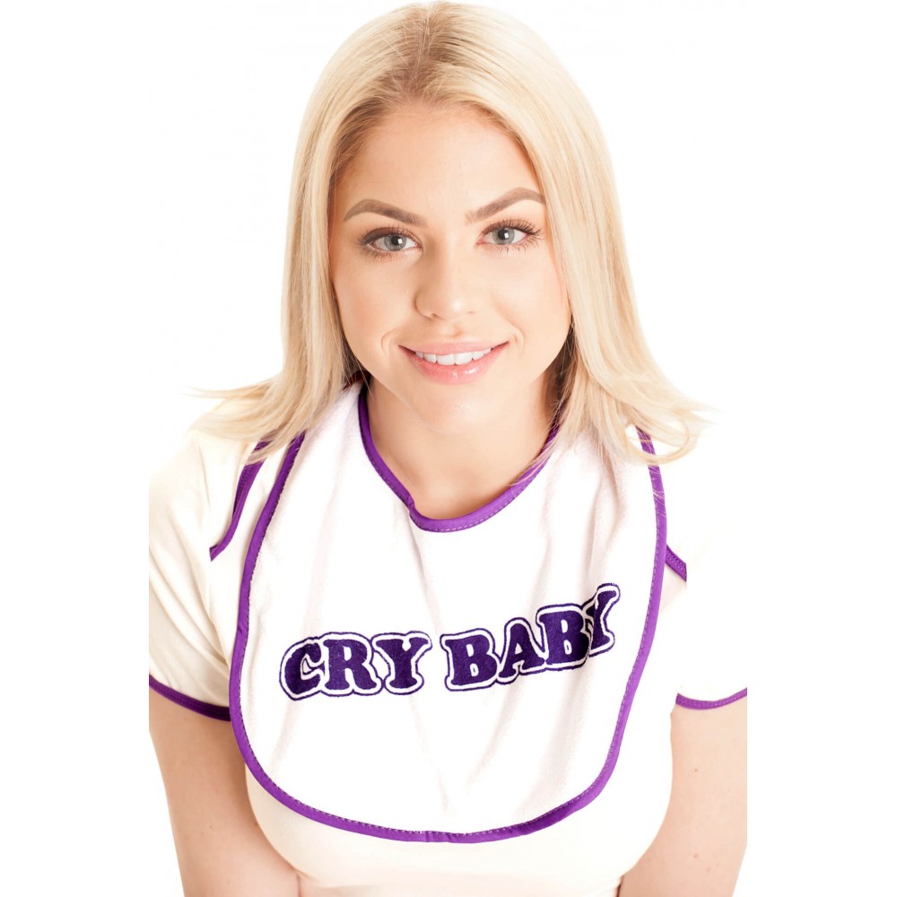 PURPLE CRY BABY BIB