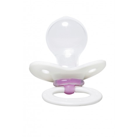 WHITE AND PINK  PACIFIER