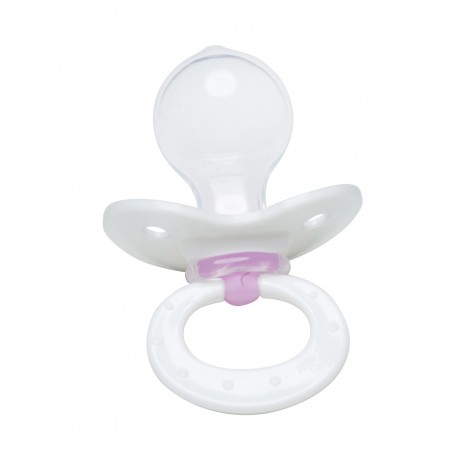 WHITE AND PINK  PACIFIER